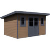 Abri toit monopente composite aspect bois 12m² Woodlife Garden