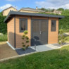 Abri toit monopente composite aspect bois 12m² Woodlife Garden