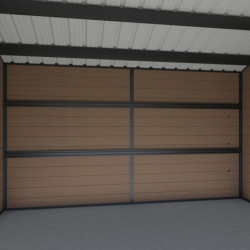 Abri toit monopente composite aspect bois 12m² Woodlife Garden