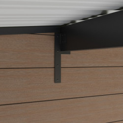 Abri toit monopente composite aspect bois 12m² Woodlife Garden