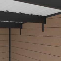 Abri toit monopente composite aspect bois 12m² Woodlife Garden