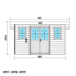 Abri toit monopente composite aspect bois 12m² Woodlife Garden