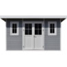 Abri toit monopente composite couleur gris clair 12m² Woodlife Garden