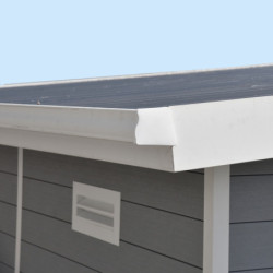 Abri toit monopente composite couleur gris clair 12m² Woodlife Garden