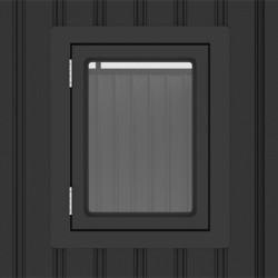 Abri 8,64m² en acier gris foncé 0,4mm Kosto fixations dalle - X-Métal