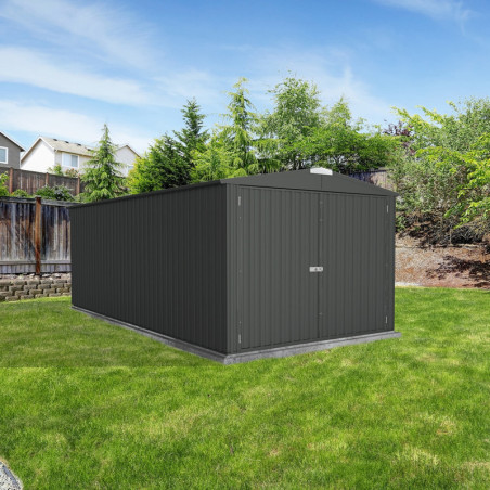 Garage en métal anthracite Zincalume - Melton XL 17,9m² Absco