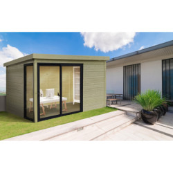 Abri de jardin Seda 9,22m² en bois traité autoclave 28mm - SOLID