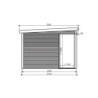 Abri de jardin Seda 9,22m² en bois traité autoclave 28mm - SOLID