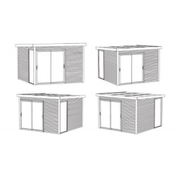 Abri de jardin Seda 9,22m² en bois traité autoclave 28mm - SOLID