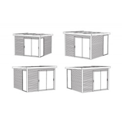 Abri de jardin Sagres 9,22m² en bois traité autoclave 28mm - SOLID