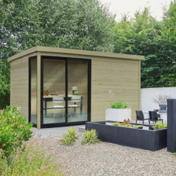 Abri de jardin Faro 12,25m² en bois traité autoclave 28mm - SOLID