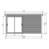 Abri de jardin Faro 12,25m² en bois traité autoclave 28mm - SOLID