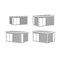 Abri de jardin Faro 12,25m² en bois traité autoclave 28mm - SOLID