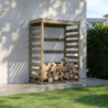 Abri bûches en bois traité vert - 120x82cm - Colombus - Cerland
