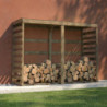 Abri bûches en bois traité vert - 238x82cm - Colombus - Forest Style