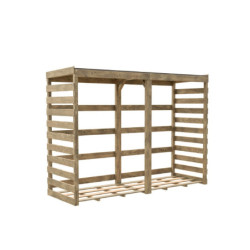 Abri bûches en bois traité vert - 238x82cm - Colombus - Forest Style