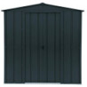 Abri de jardin gris en métal imitation bois 2,48m² sécurisé - Duramax