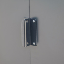 Abri de jardin gris en métal imitation bois 2,48m² sécurisé - Duramax