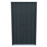 Abri de jardin gris en métal imitation bois 2,48m² sécurisé - Duramax