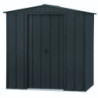 Abri de jardin gris en métal imitation bois 2,48m² sécurisé - Duramax