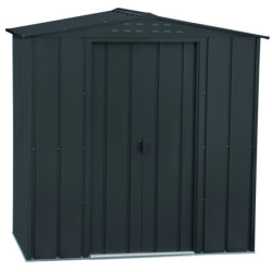 Abri de jardin gris en métal imitation bois 2,48m² sécurisé - Duramax