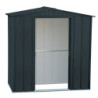 Abri de jardin gris en métal imitation bois 2,48m² sécurisé - Duramax
