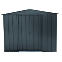 Abri de jardin gris en métal imitation bois 4,75m² sécurisé - Duramax
