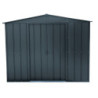 Abri de jardin gris en métal imitation bois 4,75m² sécurisé - Duramax
