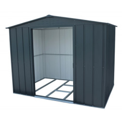 Abri de jardin gris en métal imitation bois 4,75m² sécurisé - Duramax