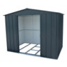 Abri de jardin gris en métal imitation bois 4,75m² sécurisé - Duramax