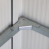 Abri de jardin gris en métal imitation bois 4,75m² sécurisé - Duramax