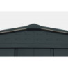 Abri de jardin gris en métal imitation bois 4,75m² sécurisé - Duramax