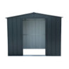 Abri de jardin gris en métal imitation bois 4,75m² sécurisé - Duramax