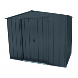 Abri de jardin gris en métal imitation bois 4,75m² sécurisé - Duramax