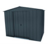 Abri de jardin gris en métal imitation bois 4,75m² sécurisé - Duramax