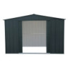 Abri de jardin gris en métal imitation bois 7,75m² sécurisé - Duramax