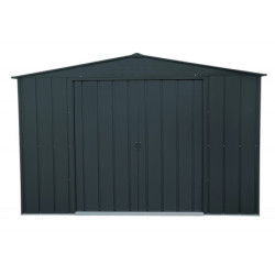 Abri de jardin gris en métal imitation bois 7,75m² sécurisé - Duramax