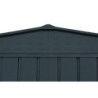 Abri de jardin gris en métal imitation bois 7,75m² sécurisé - Duramax