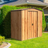 Abri de jardin gris en métal marron imitation bois 2,48m² - Duramax
