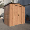 Abri de jardin gris en métal marron imitation bois 2,48m² - Duramax