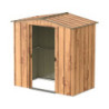 Abri de jardin gris en métal marron imitation bois 2,48m² - Duramax