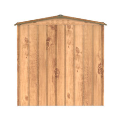 Abri de jardin gris en métal marron imitation bois 2,48m² - Duramax