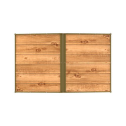 Abri de jardin gris en métal marron imitation bois 2,48m² - Duramax