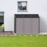 Abri de jardin gris en PVC 2,94m² - adossable - Sidemate - Duramax