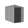 Abri de jardin gris en PVC 2,94m² - adossable - Sidemate - Duramax