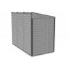 Abri de jardin gris en PVC 2,94m² - adossable - Sidemate - Duramax