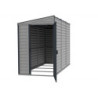 Abri de jardin gris en PVC 2,94m² - adossable - Sidemate - Duramax