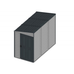 Abri de jardin gris en PVC 2,94m² - adossable - Sidemate - Duramax
