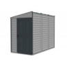 Abri de jardin gris en PVC 2,94m² - adossable - Sidemate - Duramax