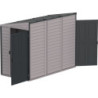 Abri de jardin gris en PVC 2,94m² - adossable - Sidemate - Duramax